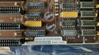 Vintage IBM PC XT System Board Motherboard AMD 8088 Intel 8087 Coprocessor 640K 3