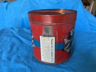 RARE POSSUM RED CIGAR TOBACCO TIN LITHO ADVERTISING CAN - Antique - Vintage 2