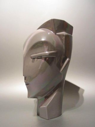 Vintage Grey Iridescent Head Bust Lindsey B Balkweill Inspiration 12 ¼ 