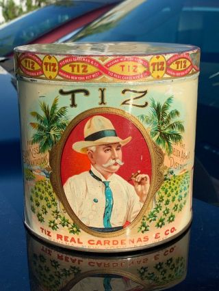 Rare Tiz Cigar Tin Advertising Sign Country Store Tobacco 2