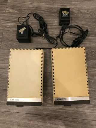 Atari 1050 Floppy Disk Drive X 2 - -
