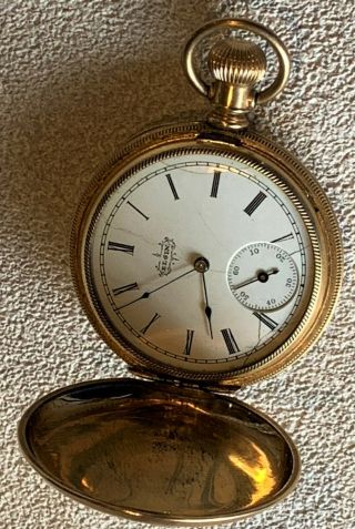 Antique Elgin Pocket Watch 18 Size 15 Jewels Gold Filled Case Runs