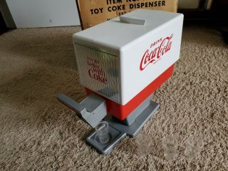 Vintage Trim Toys Coca Cola Toy Soda Dispenser With Coke Glasses No.  16