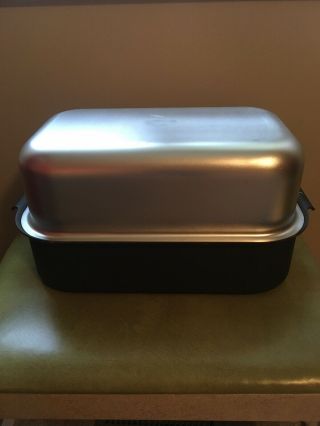 Vintage Miracle Maid West Bend Anodized Roasting Pan With Lid,
