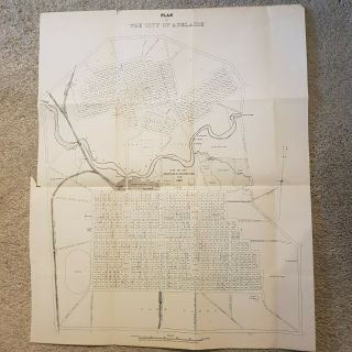 Antique Map Adelaide South Australia 1883.  Surveyor General