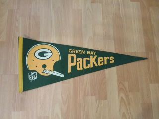 Vintage 1970s Green Bay Packers Nfl Football Pennant