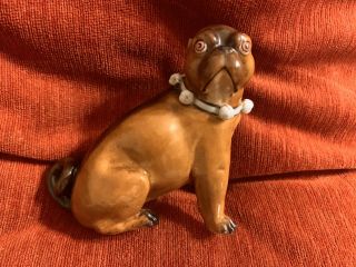 Rare Antique Conta & Boehme Stamped Pug Dog Made 1830’s