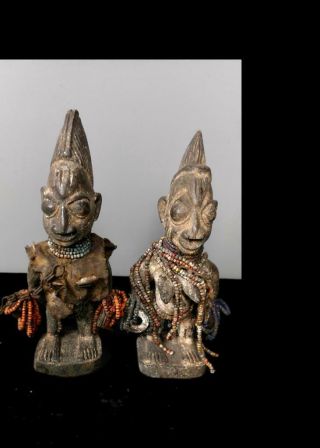 Old Tribal Yoruba Ibeji (twins) Figure - Nigeria Bn 32