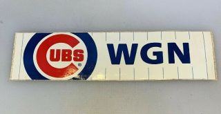 Chicago Cubs Wgn Radio 720 Tv Television 9 Bumper Sticker Decal 11” X 3” Nos