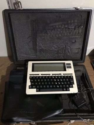 Vintage Radioshack Trs 80 Model 100 Portable Personal Computer With Briefcase