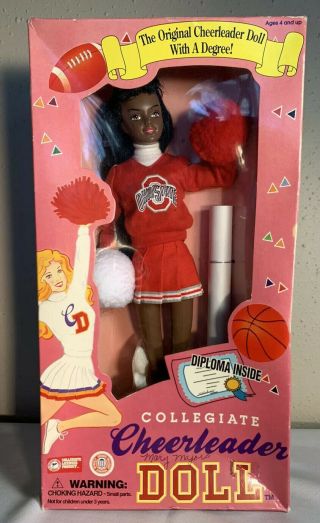 Vintage Collegiate Cheerleader Doll The Ohio State University Themed W/diploma