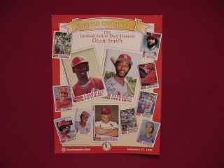 Rare St.  Louis Cardinals 1982 World Champions Ozzie Smith Tribute Photo,  Nmmt