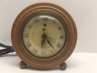 Vintage 1940’s Warren Telechron Co.  Telechron Electric Clock Alarm Clock