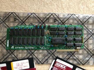 Saturn 128k Ram Expansion Apple Ii Card With Software.