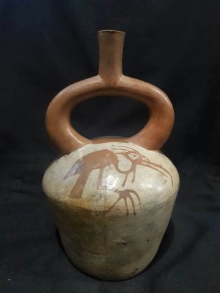 Bottle Painted Birds Pre - Columbian,  Moche