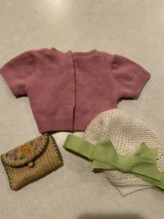 American Girl Kit Kittredge Meet Kit Crocheted Hat,  Purse And Cardigan