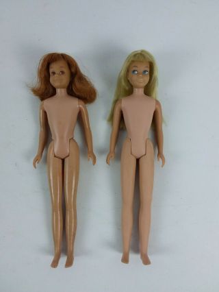 Vintage Barbie Platinum Blonde Skipper Bend Leg And Scooter