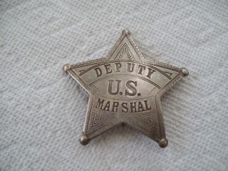 Vintage Deputy U.  S.  Marshal Metal Toy Badge