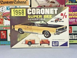 Mpc 1968 Dodge Coronet R/t Superbee Convertible Kit 1868 - 200 Amt 1/25 Box Only