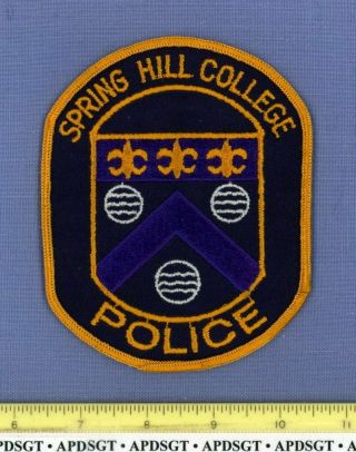 Spring Hill College (old Vintage) Mobile Alabama Campus Police Patch Cheesecloth