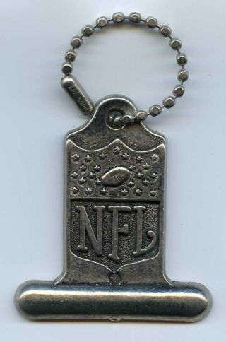 Vintage National Football League " Nfl " Pewter Key Chain
