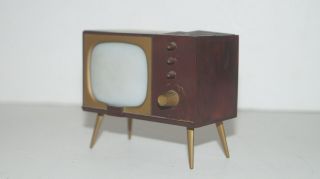 Vintage Retro Mid Century TV Television Console USA Salt & Pepper Shaker Set 2