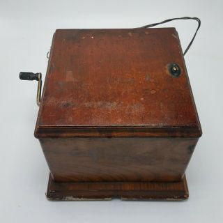 Antique Western Electric Hand Crank Oak Box Ringer Usa 48a Magneto Pat’d 1894