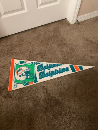 Vintage Miami Dolphins Nfl Football Wincraft Full Size Pennant Flag