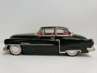 Vintage 1950 Cadillac Sedan Black Friction Tin Toy China