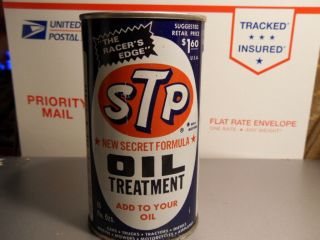 Vintage Stp Oil Treatment Pull Top Metal Can The Racers Edge 15 Oz