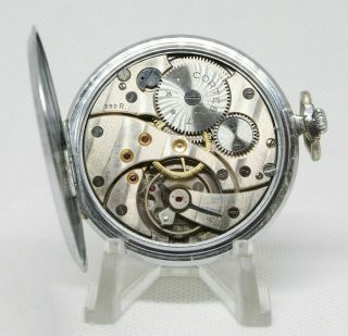 Rare Vintage Cortebert Cal.  592r Metal Dial Art Deco Pocket Watch