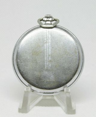 Rare Vintage Cortebert cal.  592R Metal Dial Art Deco Pocket Watch 3