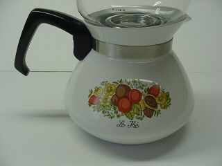Vintage Corning Ware P 114 SPICE of LIFE 6 Cup Drip O Lator Coffee Pot 2