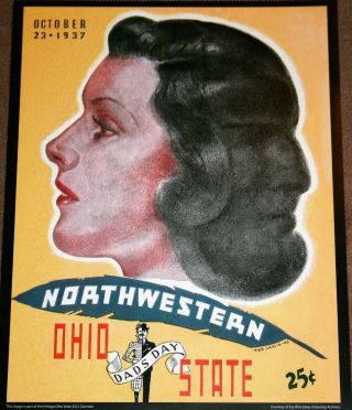 Ohio State Buckeyes Vintage Football Game Day Program Poster 11 X 14