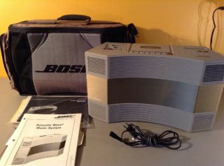 Vintage Bose Acoustic Wave Music System Model Aw - 1 Am/fm & Portable Power Case