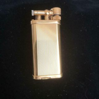Vintage Dunhill Unique Gas Lighter England Made Gold Japan Import