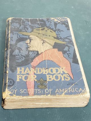 Antique Vintage 1910 Boy Scout Handbook 1st Edition Norman Rockwell Cover