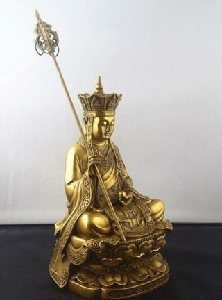 Chinese bronze Ksitigarbha Bodhisattva statue 8 