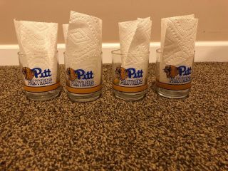 4 Vintage Pitt Panthers Big East Basketball Glass 10 Years Anniversary Getty Pa