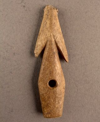 500 - 5000,  Yrs Artifact Inuit Eskimo Native Caribou Bone Harpoon Spear Point 14