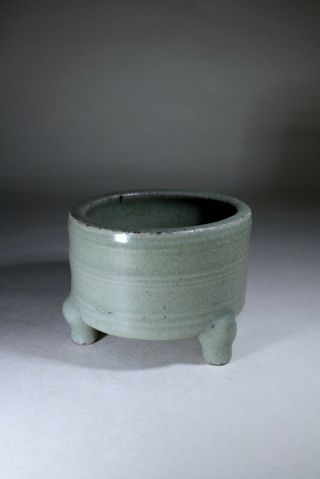 Antique Chinese Celadon Green Ware Censer 1700s
