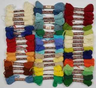 Vintage Bucilla Persian 100 Wool Needlepoint & Crewel Yarn 49 Skeins