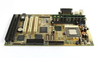 Vintage Asus Tx98 - Xv Motherboard W/ Pentium Mmx 233mhz & 96mb Ram