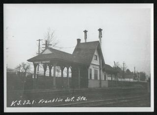 Vintage Railroad Photo 5x7 Franklin Junction,  Hampshire B&m Railroad Station