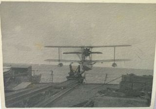 And Rare Photo Of " Supermarine Walrus " Being Catapult Launched,  1930s.