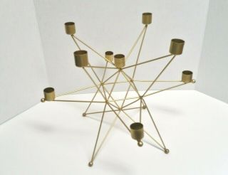 Mid - Century Modern Atomic Star 9 Candle Holder - 12 " By 12 " Steel Rods & Holders