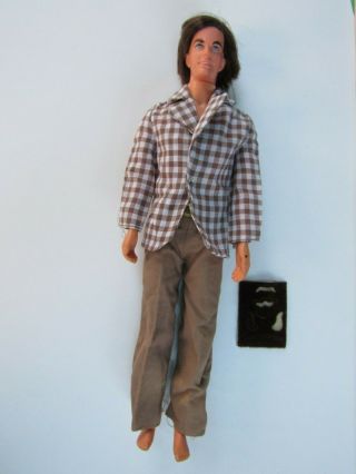 Vintage Ken 4224 Mod Hair Ken Doll With Suit Jacket,  Pants,  Facial Hair