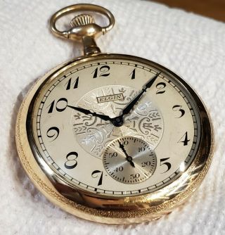 Absolutely Gorgeous 1920s Art Deco Elgin Pocket Watch