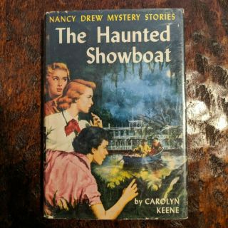 Nancy Drew.  Dj.  The Haunted Showboat 35.  Dust Jacket,  Hardcover.  Vintage
