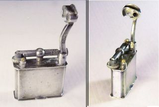 Vintage Antique Sterling Silver Mexico Lift Arm Lighter 3